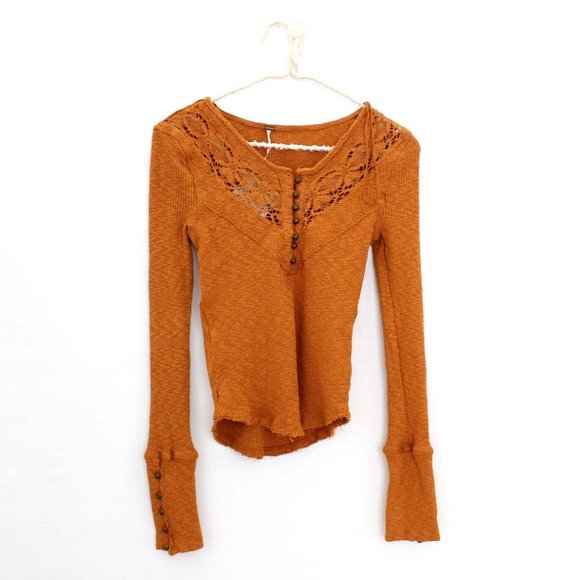 Free People Tops - Free People Come On Over Henley Top